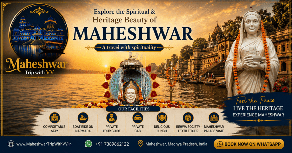 Maheshwar spiritual and heritage tour with Maheshwar Trip with VV