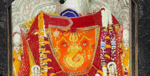 Khajrana Ganesh Temple Indore front view of Lord Ganesha